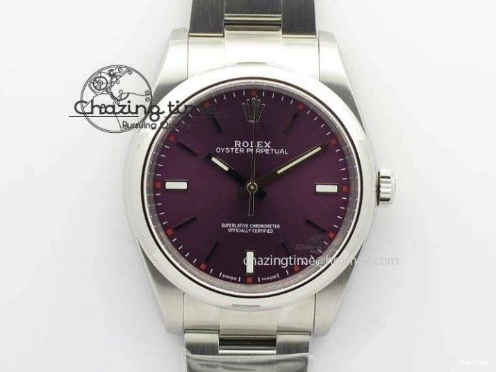 MiroTime 0509 Thermal Oyster Perpetual 39mm 114300 JF 1:1 Best Edition Grape Dial On SS Bracelet SA 3792